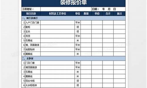 装修报价单表格模板