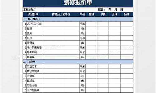 装修报价模板